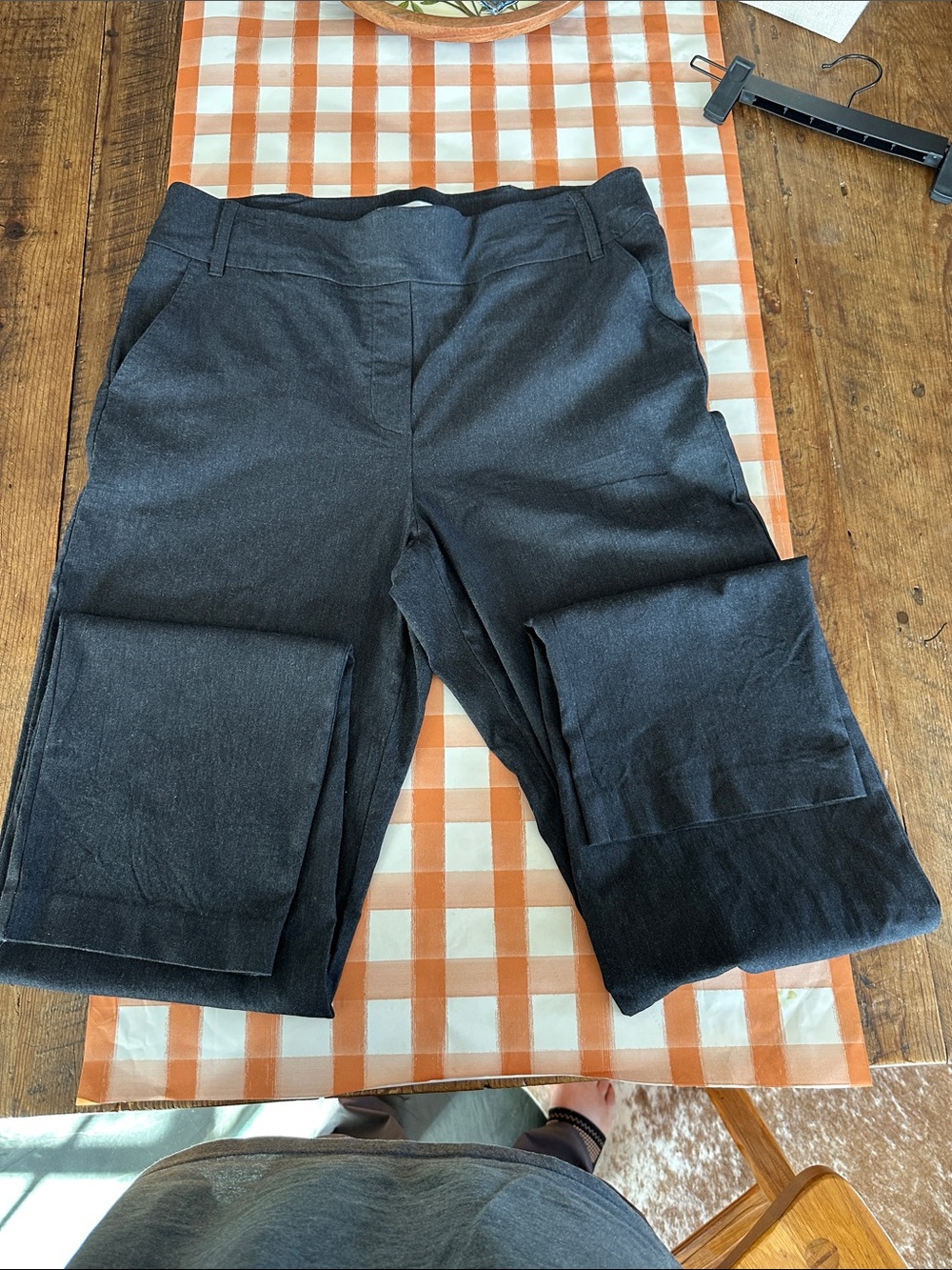 Addition Elle Black Wide-Leg Crop Trousers